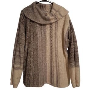 Knox Rose XL Taupe and Charcoal Cowl Neck Sweater
